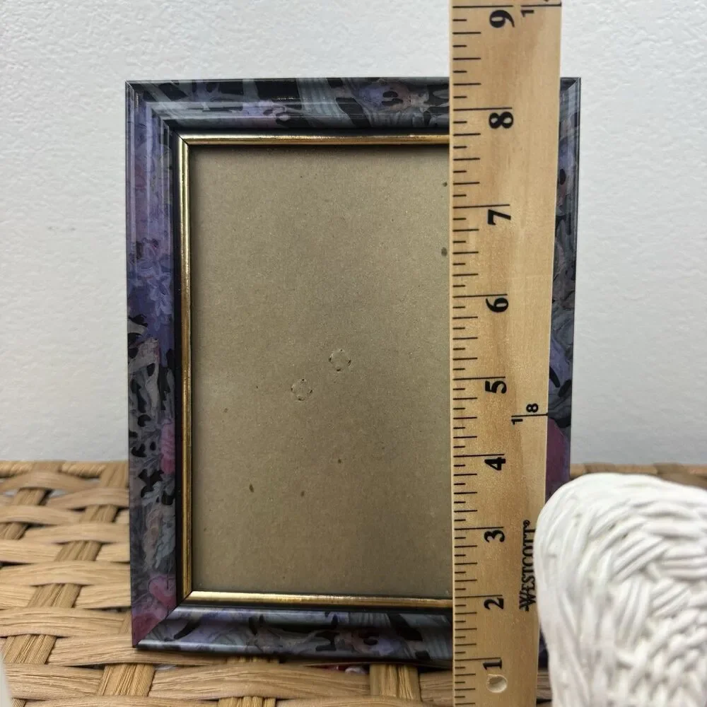 Lot of 3 Decorative Floral Ceramic Photo Frames